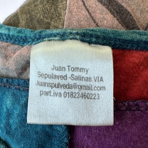 Handmade Bohemian Hippie Patchwork Cotton Top Multicolor by Juan Tommy Size M - Picture 3 of 13
